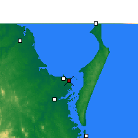 Nearby Forecast Locations - Hervey Bay AP - Map