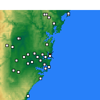 Nearby Forecast Locations - Bombora - Map
