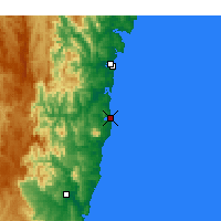 Nearby Forecast Locations - Narooma - Map