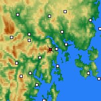 Nearby Forecast Locations - Mt Wellington - Map