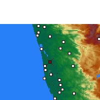 Nearby Forecast Locations - Vaikom - Map