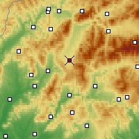 Nearby Forecast Locations - Turčianske Teplice - Map