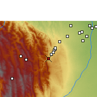 Nearby Forecast Locations - La Angostura - Map