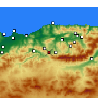 Nearby Forecast Locations - Draâ El Mizan - Map