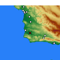 Nearby Forecast Locations - Lompoc Airport - Map