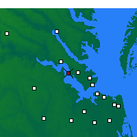 Nearby Forecast Locations - Fort Eustis - Map