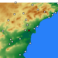 Nearby Forecast Locations - Elche - Map