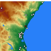 Nearby Forecast Locations - Sagunto - Map