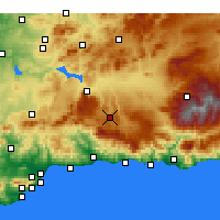 Nearby Forecast Locations - Alhama de Granada - Map