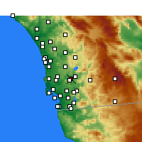 Nearby Forecast Locations - San Diego/Gil. - Map