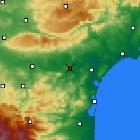 Nearby Forecast Locations - Lézignan-Corbières - Map