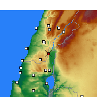 Nearby Forecast Locations - Kiryat Shmona - Map
