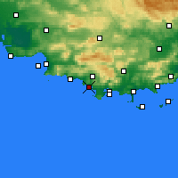 Nearby Forecast Locations - Bandol - Map
