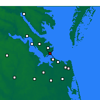 Nearby Forecast Locations - Hampton - Map