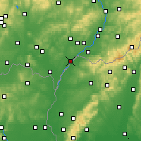 Nearby Forecast Locations - Hodonín - Map
