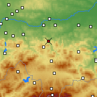 Nearby Forecast Locations - Myślenice - Map