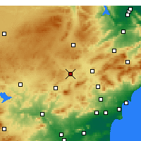 Nearby Forecast Locations - Yecla - Map