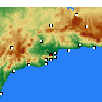 Nearby Forecast Locations - Alhaurín de la Torre - Map