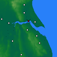 Nearby Forecast Locations - Kingston upon Hull - Map