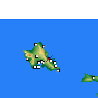 Nearby Forecast Locations - Kahalu'u - Map
