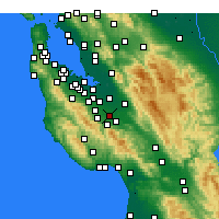 Nearby Forecast Locations - Campbell - Map