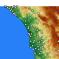 Nearby Forecast Locations - Encinitas - Map