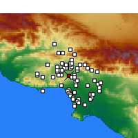 Nearby Forecast Locations - Encino - Map
