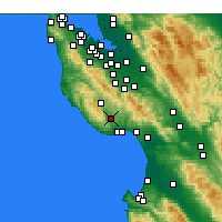 Nearby Forecast Locations - Felton - Map