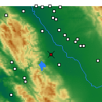 Nearby Forecast Locations - Gustine - Map