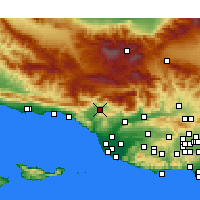 Nearby Forecast Locations - Ojai - Map