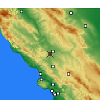 Nearby Forecast Locations - Paso Robles - Map