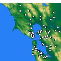 Nearby Forecast Locations - San Anselmo - Map