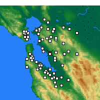 Nearby Forecast Locations - San Leandro - Map