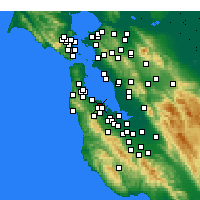 Nearby Forecast Locations - San Mateo - Map