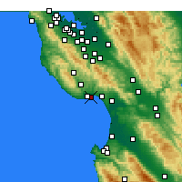 Nearby Forecast Locations - Santa Cruz - Map