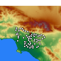 Nearby Forecast Locations - Sierra Madre - Map