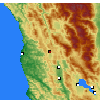 Nearby Forecast Locations - Willits - Map