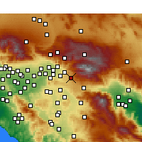 Nearby Forecast Locations - Yucaipa - Map