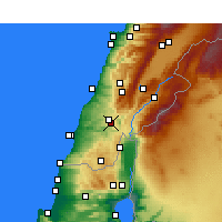 Nearby Forecast Locations - Qana - Map