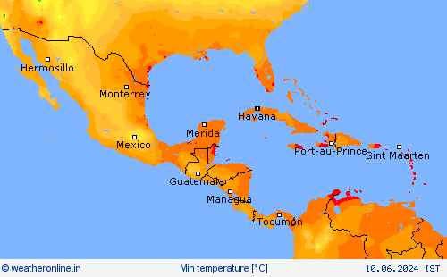 Min temperature Forecast maps