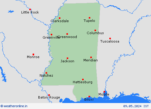  Mississippi North America Forecast maps