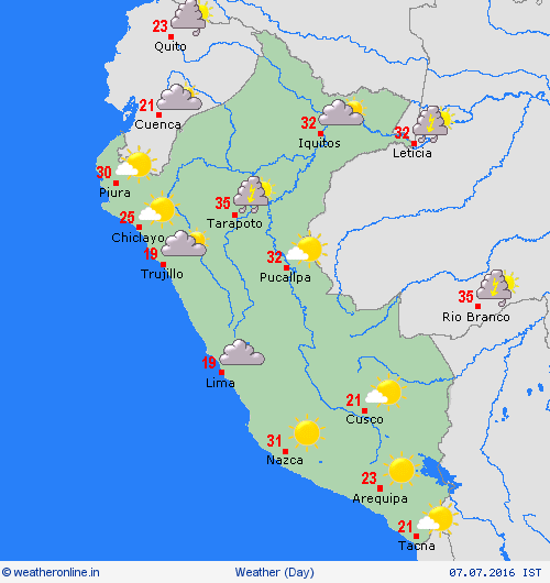 overview Peru South America Forecast maps