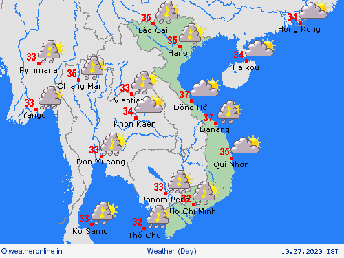 overview Vietnam Asia Forecast maps