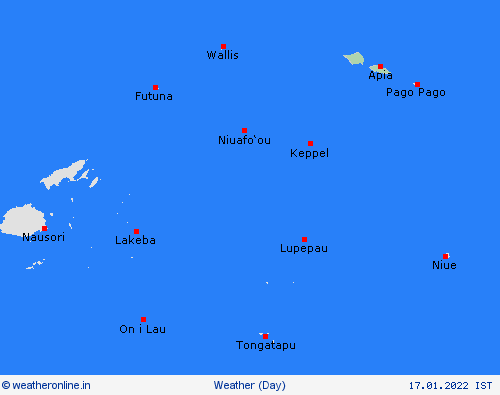 overview Samoa Pacific Forecast maps