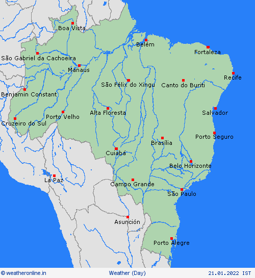 overview Brazil South America Forecast maps