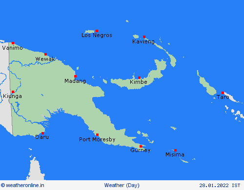 overview Papua New Guinea Pacific Forecast maps