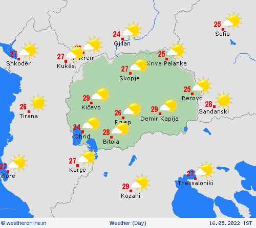 overview North Macedonia Europe Forecast maps