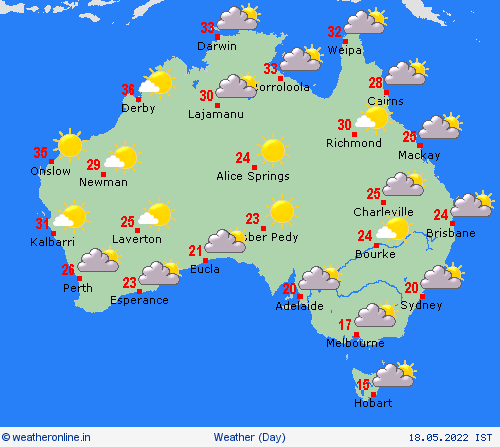 overview Australia Pacific Forecast maps