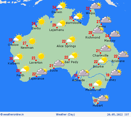 overview Australia Pacific Forecast maps