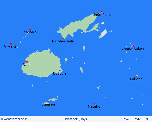 overview Fiji Pacific Forecast maps